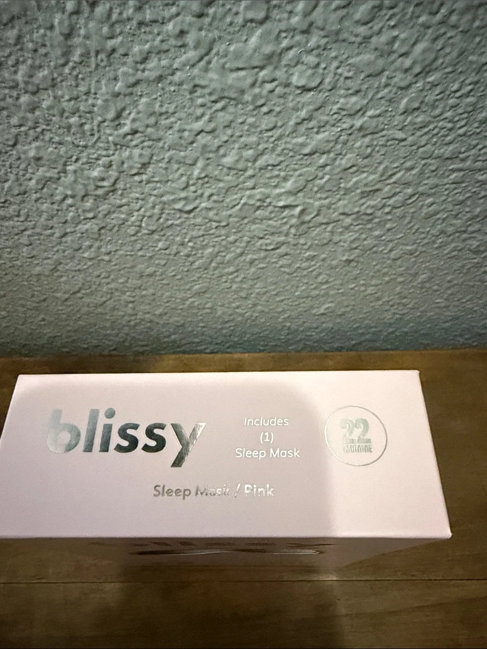 Bliss Mulberry Silk Sleep Mask - Pale Pink Contoured for Total Darkness NEW